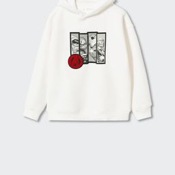 Mango Kids Boys Avengers Print Sustainable Hooded Sweatshirt-picture-24