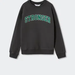 Mango Kids Boys Typography Print Sustainable Sweatshirt-picture-16