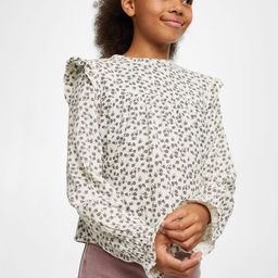 Mango Kids Girls Floral Print Ruffles Sustainable Top-image-60