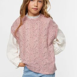Mango Kids Girls Cable Knit Sustainable Sweater Vest-image-16