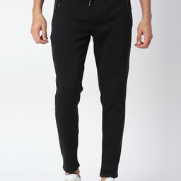 Pepe Jeans Men Black Cotton Solid Straight-Fit Track Pants-image-99