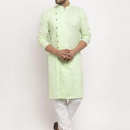 Benstoke Men Lime Green Kurta with Churidar-picture-27