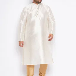 VASTRAMAY Plus Size Mandarin Collar Regular Kurta with Churidar-picture-13