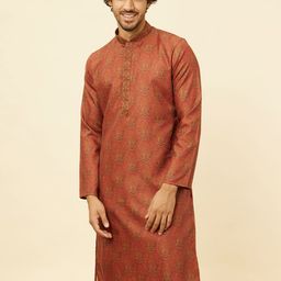 Manyavar Printed Regular Kurta with Churidar-image-30