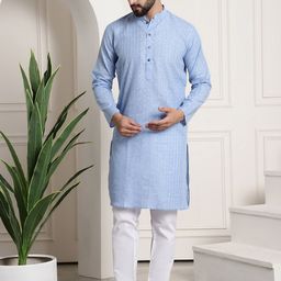 SOJANYA Mandarin Collar Kurta With Churidar-picture-45