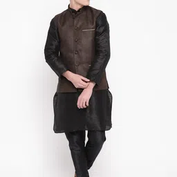 MAG Regular Kurta With Churidar & Nehru Jacket-22