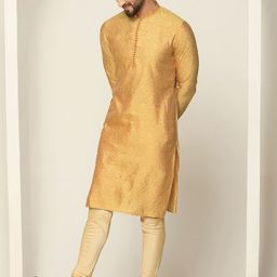 KISAH Ethnic Motifs Woven Design Straight Kurta with Churidar-picture-26