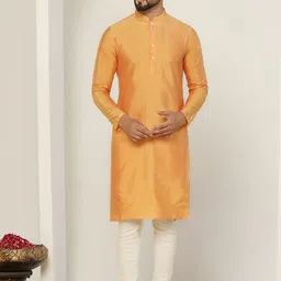 KISAH Straight Kurta With Churidar & Nehru Jacket-picture-14