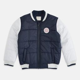 Pantaloons Junior Girls Navy Blue Bomber Jacket-image-33