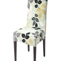 HOKIPO Green & Black Printed Stretchable Chair Cover-image-41