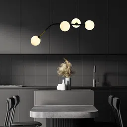 THE STELLAR KRAFT Black Contemporary Metal Ceiling Lamp-image-12