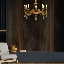 THE STELLAR KRAFT Gold Toned  & Black Contemporary Metal Ceiling Lamps-image-23