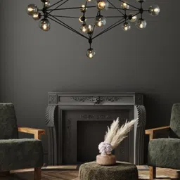 THE STELLAR KRAFT Black Metal Ceiling Lamps-image-1