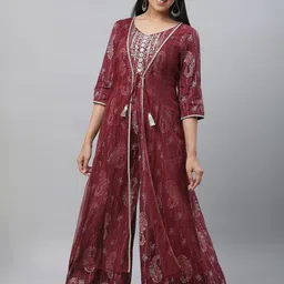 AURELIA Ethnic Motifs Printed Basic Jumpsuit-51