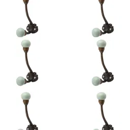 IndianShelf Green 6 Pieces Ceramic Modern Wall Hooks Kitchen Hanger-15