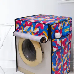 DREAM CARE Pink & Blue Printed Waterproof Washing Machine Cover-43
