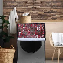 DREAM CARE Maroon Printed Waterproof and Dustproof Washing Machine Cover Front Load-image-42