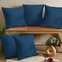 TARAN LIVING Blue 5 Pcs Square Cushion Covers-image-99