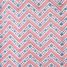 Fabindia Blue & Coral Floral Cotton Square Cushion Cover-19
