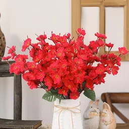WELL ART GALLERY Red 3 pieces Cherry Blossom Artificial Flowers-image-19