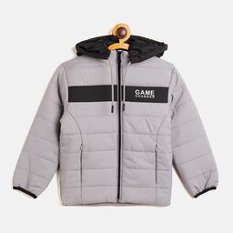 Camey Boys Grey Colourblocked Lightweight Padded Jacket-image-99
