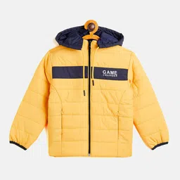 Camey Boys Gold-Toned Colourblocked Lightweight Padded Jacket-image-35