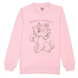 Disney by Wear Your Mind Girls Pink Printed Sweatshirt-image-32