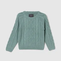 max Boys Cable Knit Self Design Acrylic Pullover-picture-17