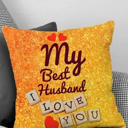 TIED RIBBONS Valentine Special Gift for Husband Printed Cushion Cover with Filler-13