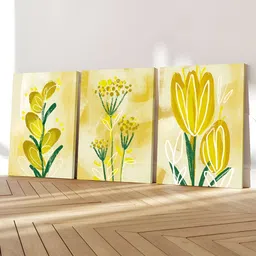 Art Street Canvas Painting Bohemian Plant with Flower Wall Art-50
