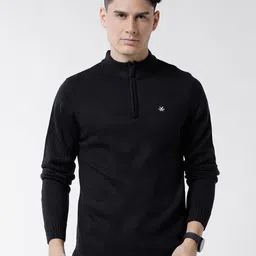WROGN Men Mock Neck Cotton Pullover-image-18