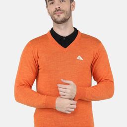 Monte Carlo Men Orange Solid Sweater-image-20