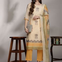 Anouk Women Floral Printed Kurta with Trousers & Dupatta-29