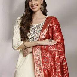 Anouk Women Floral Embroidered Kurta with Trousers & Dupatta-picture-20
