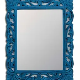 VAS collection home Textured Blue Rectangular Mirror-8