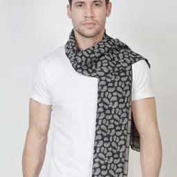 Alvaro Castagnino Men Black & Grey Printed Reversible Muffler-image-54