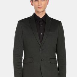 Arrow Men Green Solid Single-Breasted Slim-Fit Blazer-picture-19