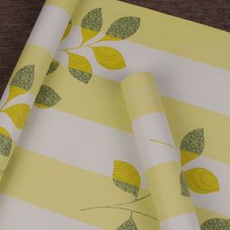 Aura Yellow & white Floral & Botanical Self Adhesive Wall Sticker-image-42