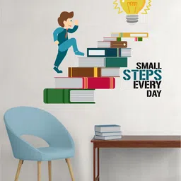 rawpockets Multicoloured Small Steps Every Day Motivation Quote PVC Vinyl Wall Sticker-image-20