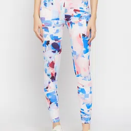 Clovia High-Rise Abstract Print Active Tights-image-14