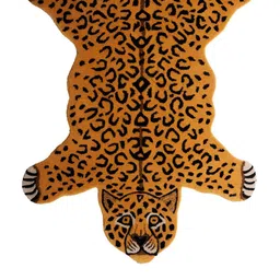 Exotic India Brown & Black Leopard Shaped Handmade Yogic Asana Floor Mats-image-91