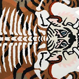 Exotic India Brown Printed No Shredding Floor Mat & Dhurries-image-30