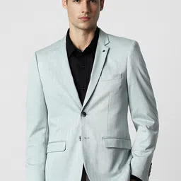 Van Heusen Men Striped Ultra Slim-Fit Single Breasted Blazer-image-52