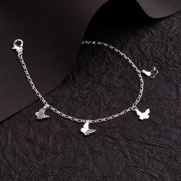 Accessorize Women Silver-Toned Butterfly Charm Bracelet-picture-13