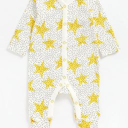 mothercare Infants Grey & Yellow Full Sleeves Organic Cotton Sleepsuit-image-86