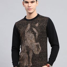 Monte Carlo Men Round Neck Woollen Pullover-picture-50
