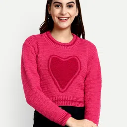 WINDROP SOLUTIONS Self Design Cable Knit Woollen Pullover Sweater-image-8