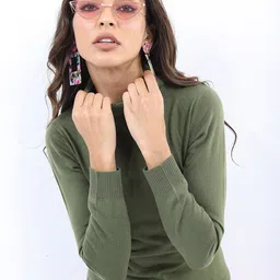 KETCH Women Turtle Neck Acrylic Pullover-image-69