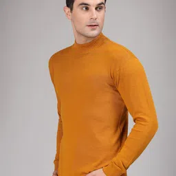Style Quotient Men Brown Solid Cotton Pullover Sweater-picture-42