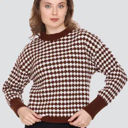 GOSHA & MAU Geometric Printed Woollen Pullover-97